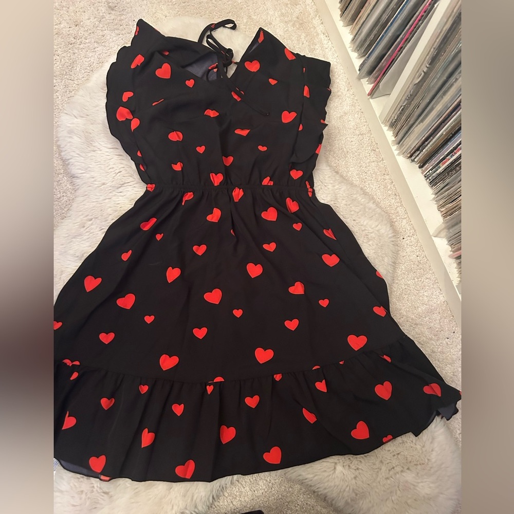 Red heart dress